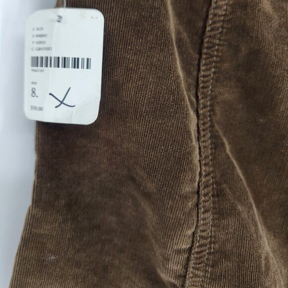 Free People Corduroy Mini Skirt Moss Green Women's Size 8 NWT - Picture 4 of 8